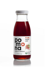 Pomona Organic Juices Pure Rosehip Juice, 8.4 Ounce Bottle (Pack of 12), Cold Pressed Organic Juice, Non-GMO, No Sugar Added, Not from Concentrate, Gluten Free, Kosher Certified, Preservative Free