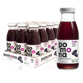 Pomona Organic Juices Pure Prune Juice, 8.4 Ounce Bottle (Pack of 12), Cold Pressed Organic Juice, Non-GMO, No Sugar Added, Not from Concentrate, Gluten Free, Kosher Certified, Preservative Free