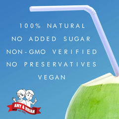 Amy & Brian Pure Coconut Water with Lime, Non-GMO, No Sugar Added, Refreshing and Hydrating Real Coconut Water, 17.5 Fl Oz (Pack of 12)