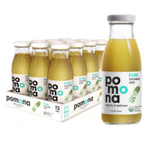 Pomona Organic Juices Pure Cucumber Juice, 8.4 Ounce Bottle (Pack of 12), Cold Pressed Organic Juice, Non-GMO, No Sugar Added, Not from Concentrate, Gluten Free, Kosher Certified, Preservative Free