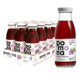Pomona Organic Juices Pure Grape Juice, 8.4 Ounce Bottle (Pack of 12), Cold Pressed Organic Juice, Non-GMO, No Sugar Added, Not from Concentrate, Gluten Free, Preservative Free