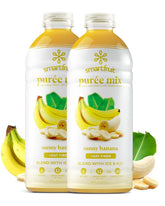 Smartfruit Sunny Banana + Oat Fiber – 100% Real Fruit Purée with Banana, Apple & Pineapple – Great for Smoothies, Juice, Yogurt, Cocktails, Teas & More – High in Vitamin A – 2-Pk, 48oz Each