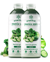 Smartfruit Harvest Greens + Detox – 100% Real Fruit Purée with Kiwi, Cucumber, Kale, Spinach, Lemongrass, Apple & Banana – Great for Smoothies, Juice, Yogurt, Cocktails, Teas & More – 2-Pk, 48oz Each