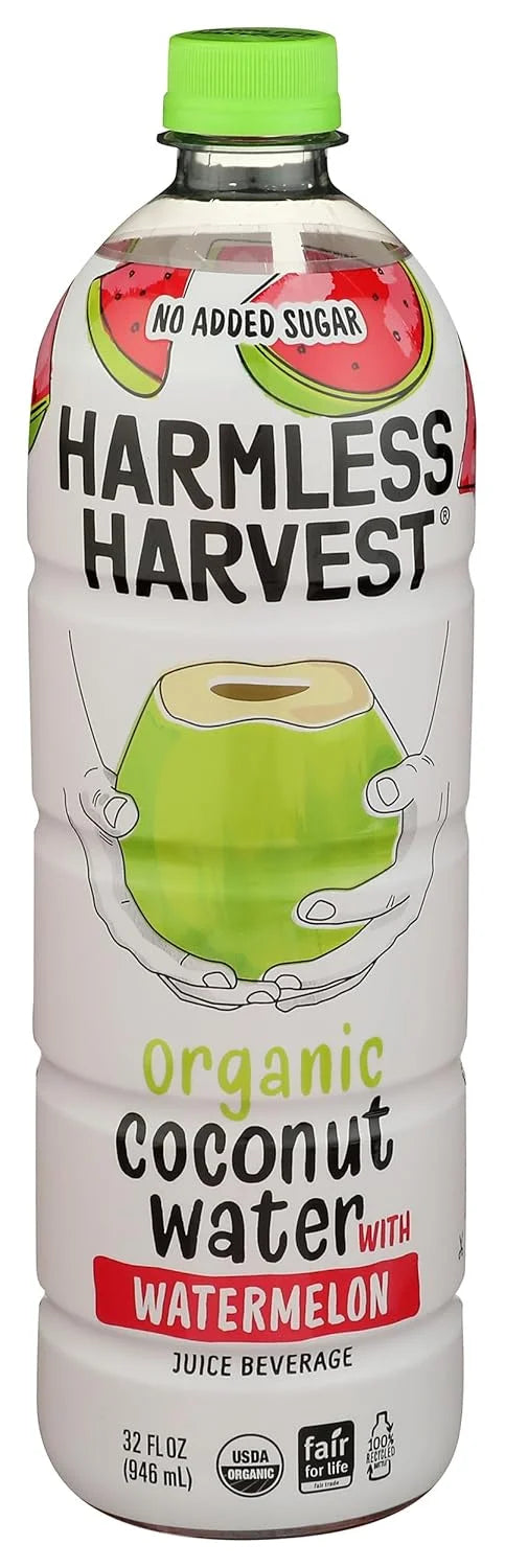 Harmless Harvest Organic Coconut Water With Watermelon, 32 oz