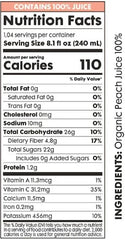 Pomona Organic Peach Juice (Pack of 12), Cold Pressed USDA Organic Juices, 100% Peaches, No Added Sugar, Not From Concentrate, Vegan, Kosher, Non GMO, Pasteurized, 8.4 oz Glass Bottles