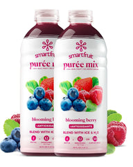 Smartfruit Blooming Berry + Antioxidants – 100% Real Fruit Purée with Strawberries, Blueberries, Raspberries – Great for Smoothies, Juice, Yogurt, Cocktails, Teas – High in Vitamin A & C – 2-Pk, 48oz Each