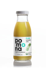 Pomona Organic Juices Pure Cucumber Juice, 8.4 Ounce Bottle (Pack of 12), Cold Pressed Organic Juice, Non-GMO, No Sugar Added, Not from Concentrate, Gluten Free, Kosher Certified, Preservative Free
