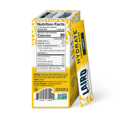 Laird Superfood Hydrate Coconut Water Electrolyte Drink Mix, Lemon, 10 Single Serve Stick Packs, 0g Added Sugar, No Artificial Ingredients
