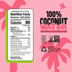 Harmless Harvest 100% Coconut Water, Vegan & Non-GMO, 12 Fl Oz, 12 Pack | Natural Electrolyte Hydration, No Sugar Added
