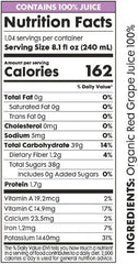 Pomona Organic Juices Pure Grape Juice, 8.4 Ounce Bottle (Pack of 12), Cold Pressed Organic Juice, Non-GMO, No Sugar Added, Not from Concentrate, Gluten Free, Preservative Free