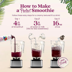 Smartfruit Blooming Berry + Antioxidants – 100% Real Fruit Purée with Strawberries, Blueberries, Raspberries – Great for Smoothies, Juice, Yogurt, Cocktails, Teas & More – High in Vitamin A & C – 48oz