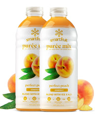 Smartfruit Perfect Peach + Energy – 100% Real Fruit Purée with Peach, Apple & Pineapple – Great for Smoothies, Juice, Yogurt, Cocktails, Teas & More – High in Niacin & Vitamin A, B6, B12 – 48oz