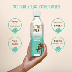 Little Palm - Pure Coconut Water, Made from Young Coconuts, No Sugar Added, Non-GMO, Natural Hydration, Electrolytes, 16.9 fl oz, Packaging May Vary (12-Pack, Original)