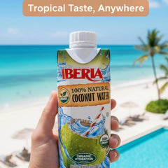 Iberia 100% Pure Organic Coconut Water, 11.1 fl. oz. (Pack of 24)