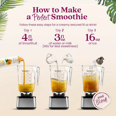 Smartfruit Perfect Peach + Energy – 100% Real Fruit Purée with Peach, Apple & Pineapple – Great for Smoothies, Juice, Yogurt, Cocktails, Teas & More – High in Niacin & Vitamin A, B6, B12 – 48oz