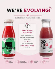 Pomona Organic Juices Pure Watermelon Juice, Cold Pressed Organic Juice, Non-GMO, No Sugar Added, Not from Concentrate, Gluten Free, Kosher Certified, Preservative Free, 8.4 Ounce (Pack of 12)