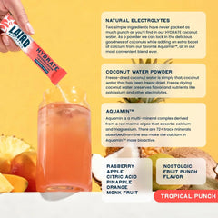 Laird Superfood Tropical Punch Hydrate Coconut Water 10ct, 0.3 OZ