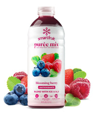Smartfruit Blooming Berry + Antioxidants – 100% Real Fruit Purée with Strawberries, Blueberries, Raspberries – Great for Smoothies, Juice, Yogurt, Cocktails, Teas & More – High in Vitamin A & C – 48oz